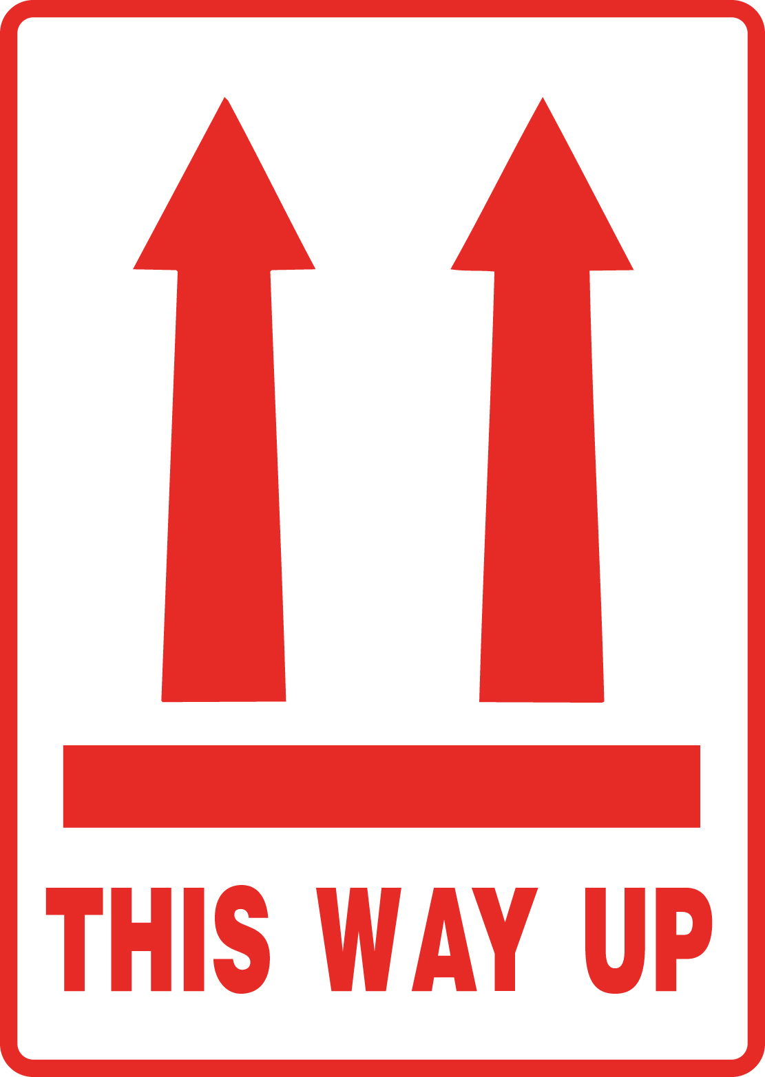 108 x 79mm "This Way up" Labels